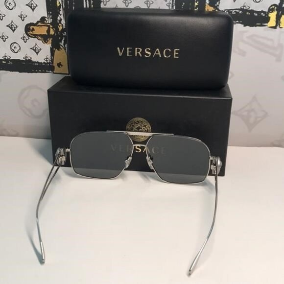 NEW AUTHENTIC Versace Silver Sunglasses VE2269 - Picture 12 of 13